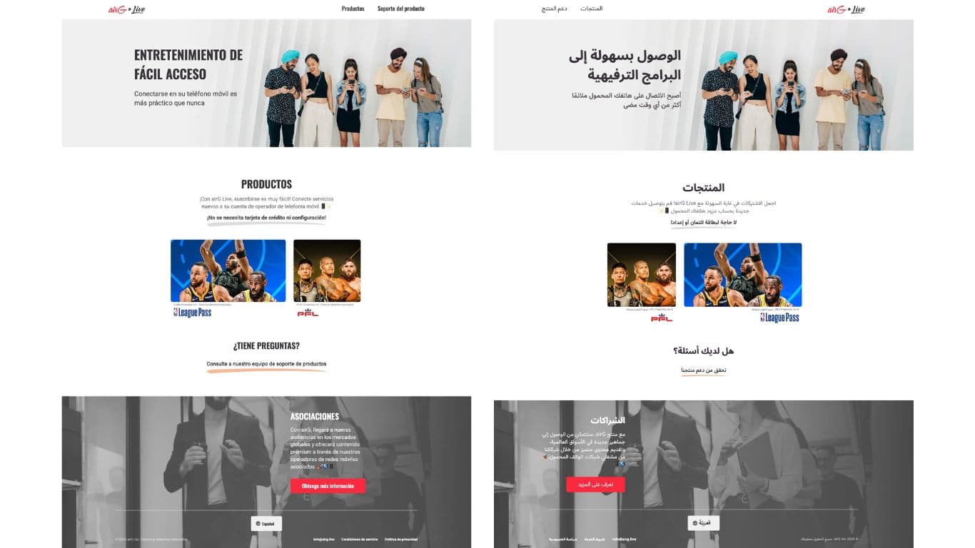 airG Live translations